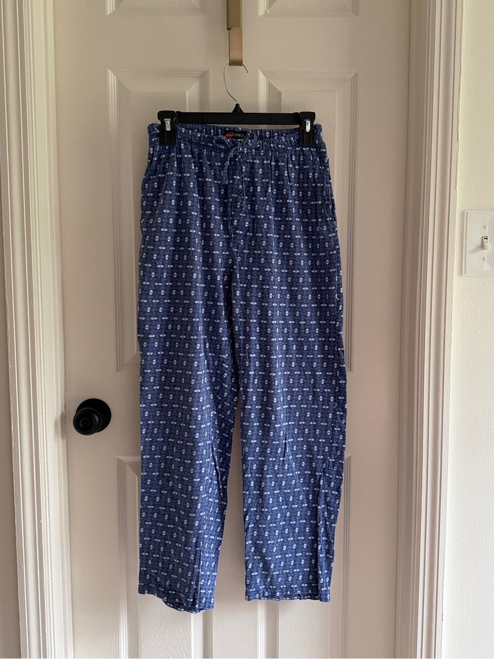 Hanes Navy Blue Patterned Jogger Pants